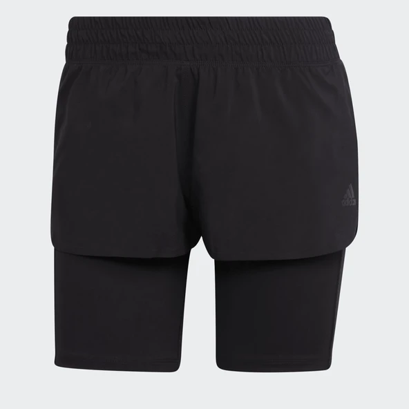 adidas Run Icons Two-in-One Kadın Çok Renkli Koşu Şortu H57754 ürün görseli 1
