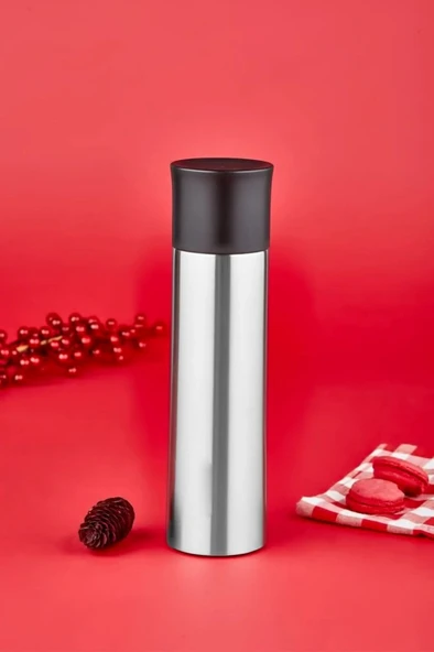 Cooker CKR-2057 Siyah 500 ML Bardaklı Paslanmaz Çelik Termos ürün görseli 1