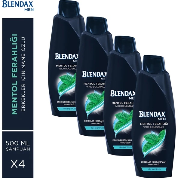 Blendax Erkekler Için Mentollü Şampuan 500 Ml X 4 Adet ürün görseli 1