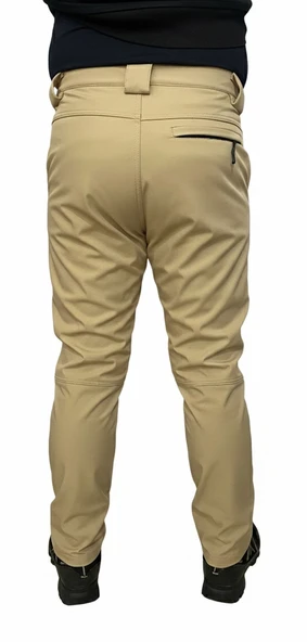 AÇIK BEJ SOFT SHELL PANTOLON İÇİ POLARLI - Resim 3