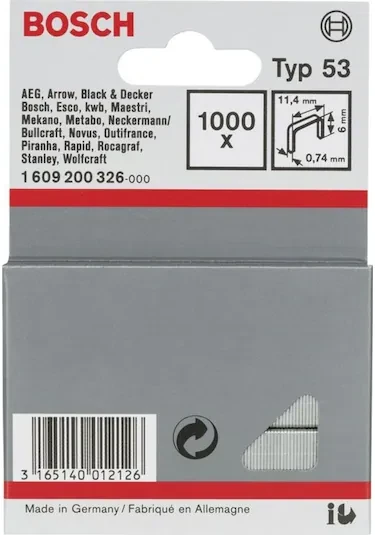 Bosch Zımba Teli Tip53 6mm 1000 Adet 1609200326 ürün görseli 1