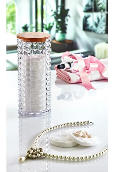 Ahşap Kapak Görünümlü 3'lü Makyaj Organizer Seti – Diamond Model - Resim 5