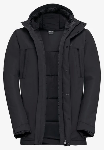Jack Wolfskin Glacıer Shıeld Jacket Mont Siyah - Resim 6