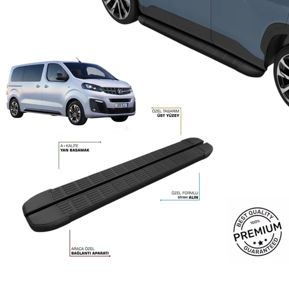 OPEL VIVARO B KISA ŞASE 2017 2018 2019 2020 2021 2022 2023 2024 2025 2026 SLN SİYAH YAN BASAMAK ürün görseli 1