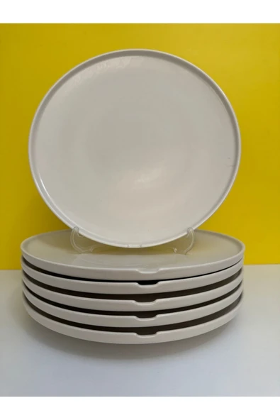 Kütahya Porselen Chef Taste Model Krem 25 Cm Servis Tabağı 6 Lı ürün görseli 1