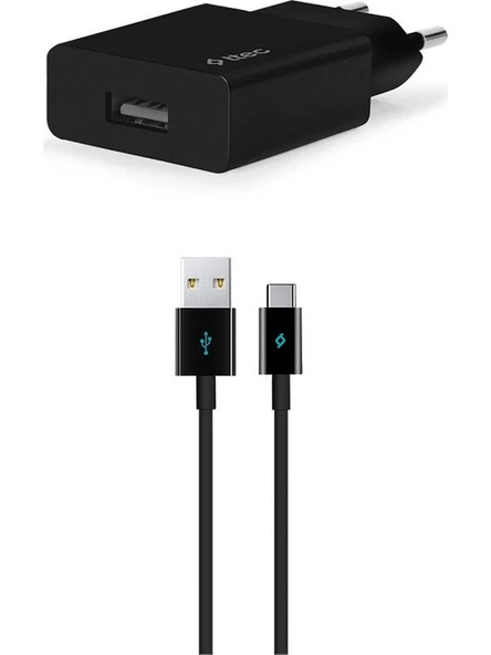 Ttec Smartcharger Seyahat Şarj Aleti 2.1A Type-C Kablo Siyah 2SCS20CS ürün görseli 1