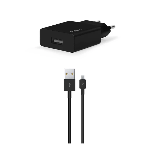 TTEC 2SCS20MS SmartCharger 2.1A Seyahat Şarj Cihazı + Micro USB Kablo Siyah ürün görseli 1