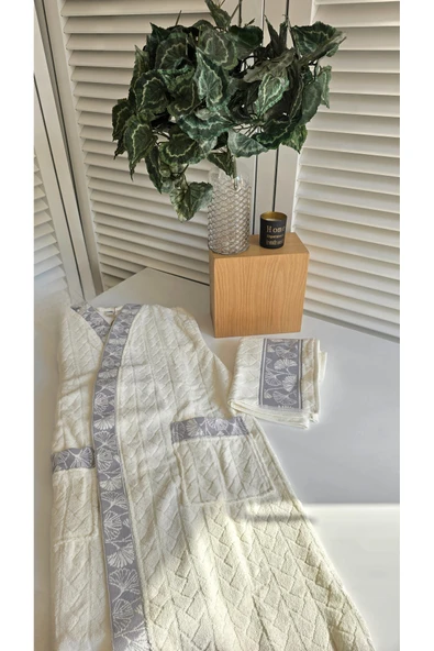 Özdilek Loseta Kimono Bornoz Seti - Resim 3