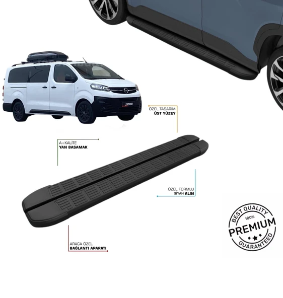 OPEL VIVARO B UZUN ŞASE 2017 2018 2019 2020 2021 2022 2023 2024 2025 2026 SLN SİYAH YAN BASAMAK ürün görseli 1
