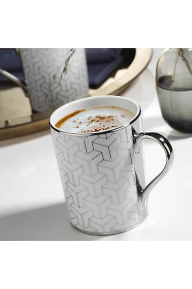 Kütahya Porselen Porselen Kaplama 2 Li Kupa Mug Platin ürün görseli 1