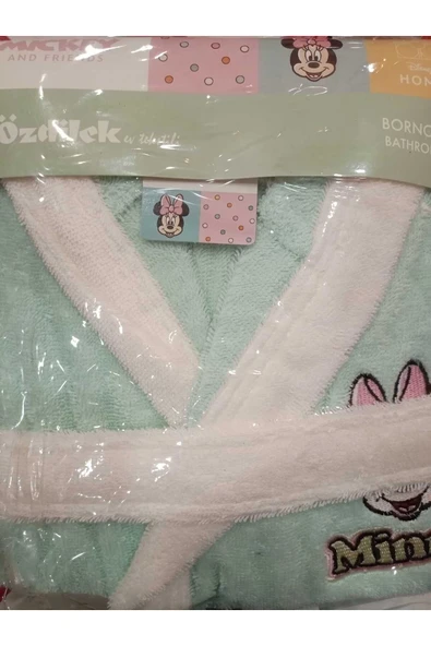 Özdilek Minnie Mouse Heart Nakışlı Disney Lisanslı Kapüşonlu Çocuk Bornozu 7/8 Yaş ürün görseli 1