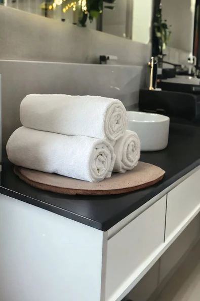Özdilek Havlu %100 Pamuk Otel Havlusu 3'lü El Yüz Banyo Havlusu 50x90cm ürün görseli 1