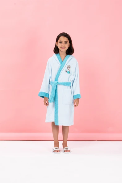 Özdilek Frozen Snowflake Nakışlı Disney Lisanslı Kapüşonlu Çocuk Bornozu 9/10 Yaş ürün görseli 1