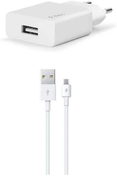 Ttec 2SCS20MB SmartCharger Seyahat Şarj Aleti 2.1A + Micro USB Kablo Beyaz ürün görseli 1