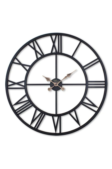 Regal Modern Ultima 2688 B Ferforje 76 Cm. İskelet Duvar Saati Yuvarlak Siyah 75 x 75 Metal ürün görseli 1