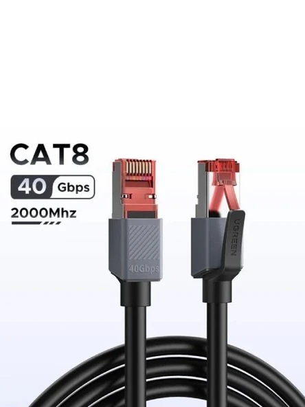 UGREEN 55194 NW323 CAT8 2000MHz 4K 8K 40GB/s Yüksek Ağ Hızı FRP Ethernet Kablosu 20metre ürün görseli 1