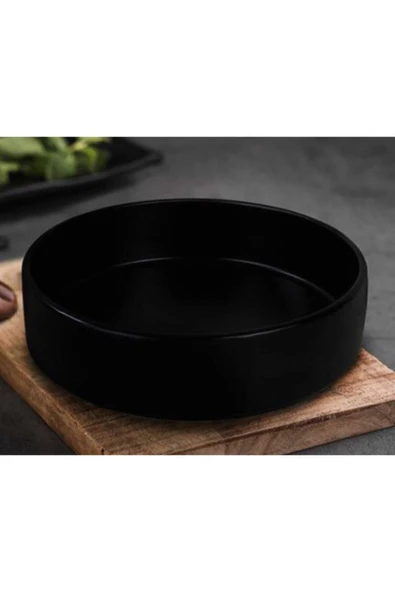 Keramika 21 Cm Stackable Yemek/salata Tabağı Siyah ürün görseli 1