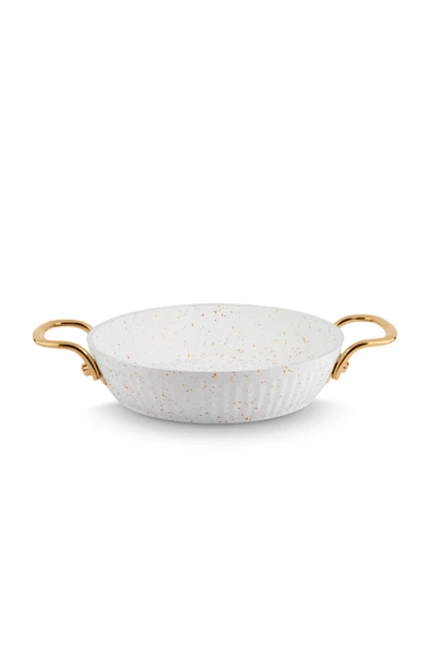 Lines Maya Granit Sahan Altın Kulp - Beyaz - 22 Cm ürün görseli 1