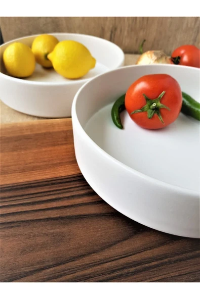 GULHANILE Salata Kasesi Mat Beyaz 2 Adet ürün görseli 1