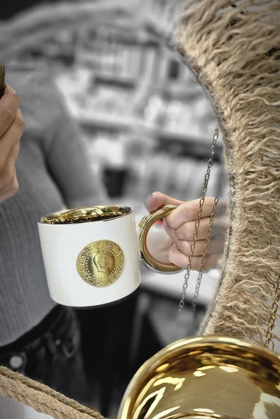 GULHANILE Altınlı Kupa Porselen 250 Ml ürün görseli 1