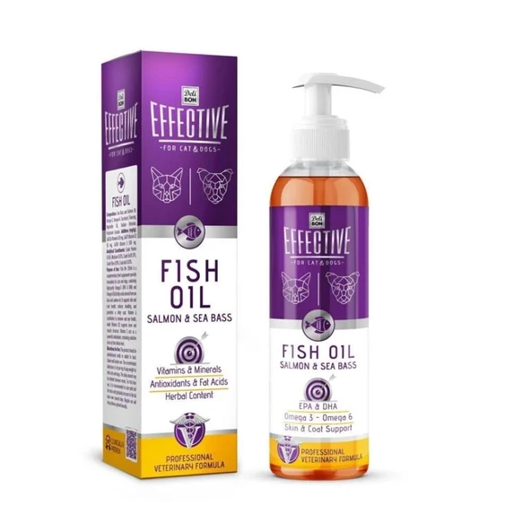 Delibon Effective Kedi Ve Köpek Takviye Somon Yağı 250 ML ürün görseli 1