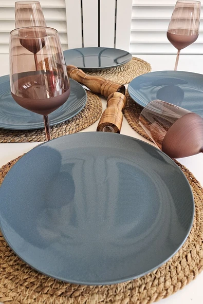 Keramika Soft Ege Servis Tabağı 27 Cm 4 Adet - Resim 4