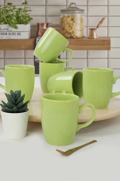 Keramika Peakgift Yeşil Bulut Kupa 9 cm 2 Adet ürün görseli 1