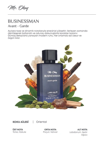 Mr. Okay Businessman Avant Garde 50 ML - Resim 8