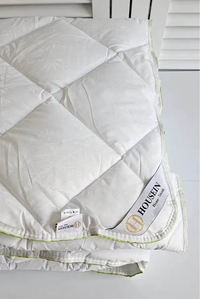 housein Bedding Bambu Çift Kişilik Yorgan Beyaz Biyeli ürün görseli 1