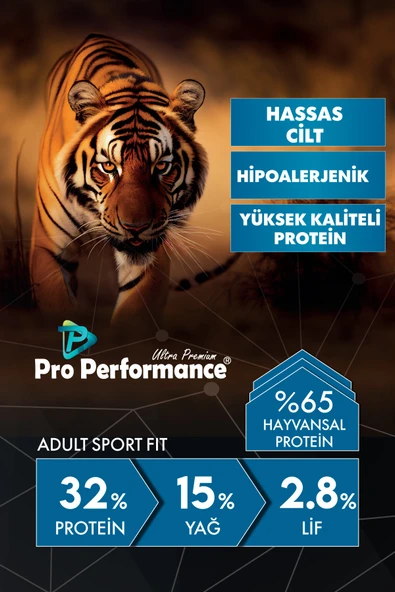 Pro Performance Sport Fit Kızılcık, Tavuk, Karides ve Somonlu Yetişkin Kedi Maması 15 Kg ürün görseli 1