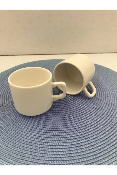 Keramika 8 Cm Stackable Çay Fincanı Beyaz 2 Li ürün görseli 1