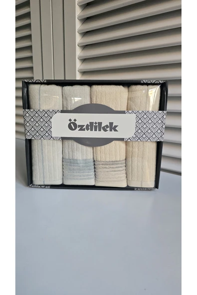 Özdilek MODERN IKAT RENKLI 4LU KUTULU HAVLU ürün görseli 1