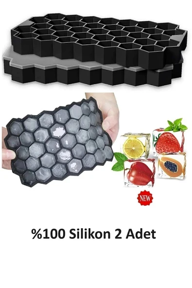 GULHANILE Petek Silikon Buzluk Ice Cube Kokteyl Meyve Dondurma Sunum Buz Kalıbı Ice Cube 2 Li ürün görseli 1