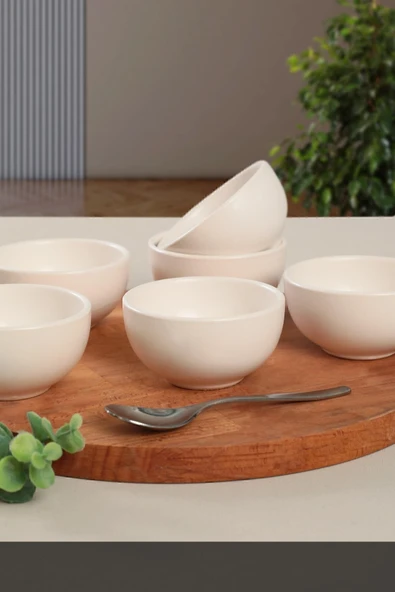Keramika Mat Beyaz Bulut Çerezlik / Sosluk 8 Cm 6 Adet ürün görseli 1