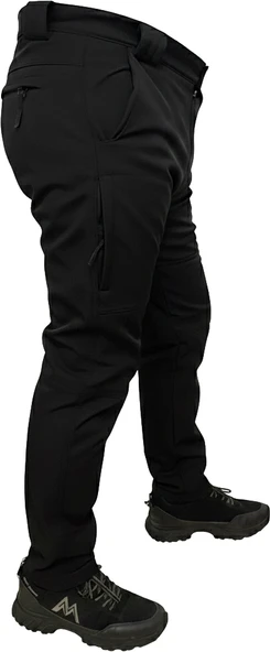 SİYAH SOFT SHELL PANTOLON İÇİ POLARLI ürün görseli 1