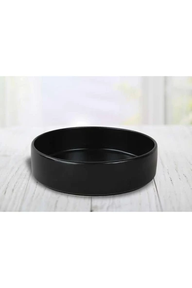 Keramika Stackable 21 Cm Yemek Tabağı Mat Siyah 1 Adet ürün görseli 1