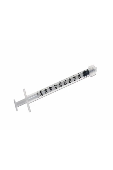 1 cc Kilitli Luerlock Enjektör Iğnesiz 10 Adet ürün görseli 1