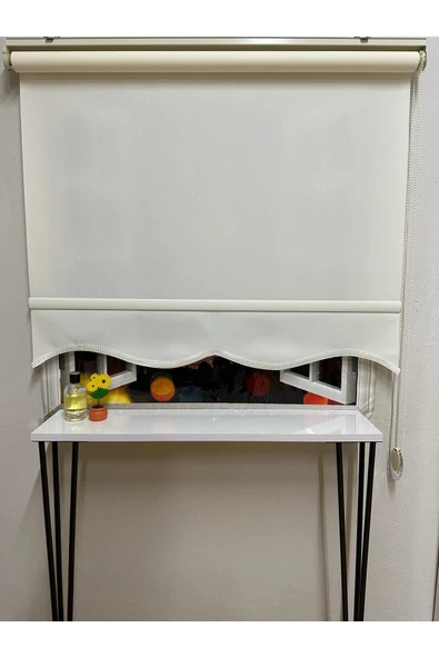 Mat Ekru Dilimli Stor Perde ürün görseli 1