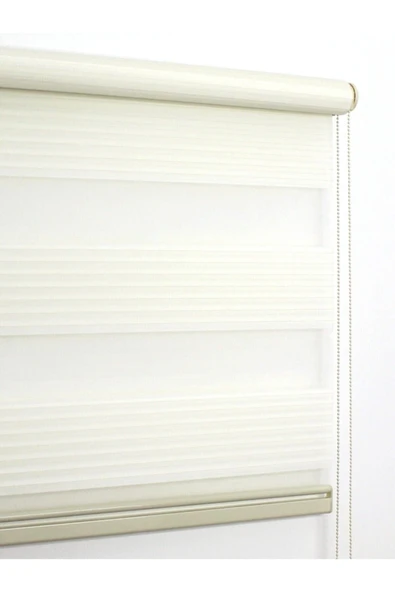Geniş Pilise Krem Zebra Perde ürün görseli 1