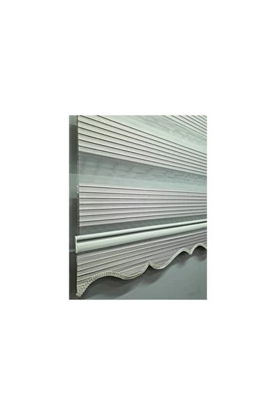 Geniş Pilise Gri Zebra Perde - Resim 2