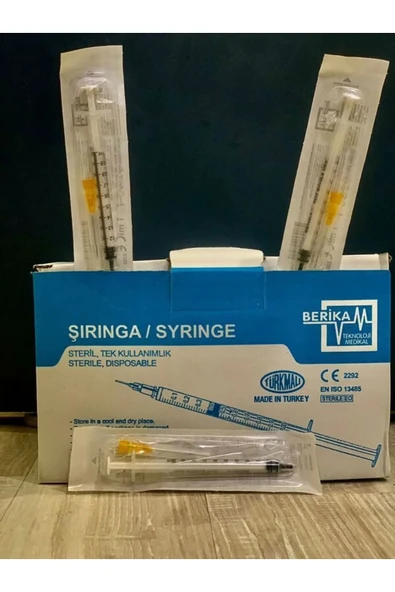 Berika 1 Cc Enjektör Iğneli Turuncu Uç 25g 0,50x25mm 300 Adet ürün görseli 1