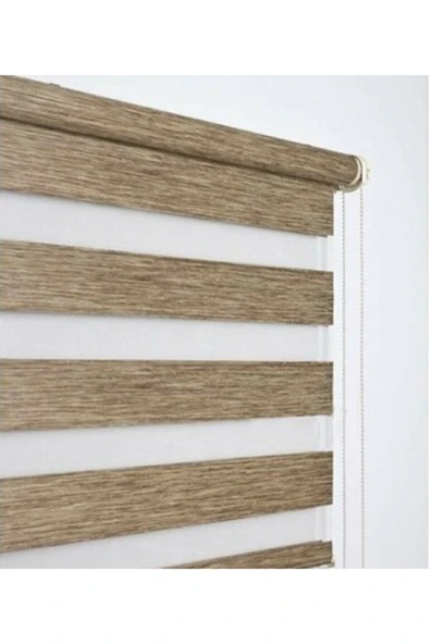 Bambu Raks Kahverengi Zebra Perde - Resim 2