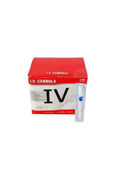 -med Iv Flon Intraket Branül 22g/25MM Mavi 100 Adet ürün görseli 1