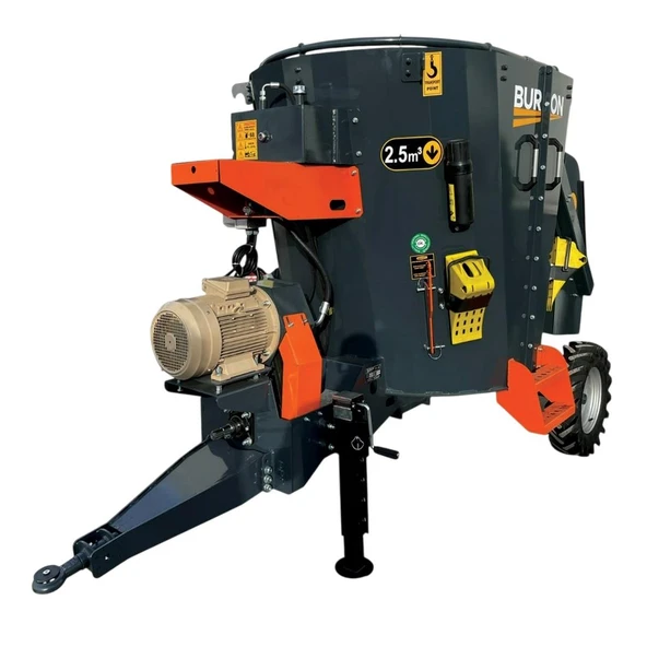 Burkon 2.5m³ 380V ve Traktör Şaftlı Çekilir Yem Karma Makinesi ürün görseli 1