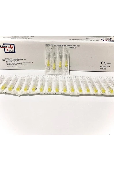 30G 13mm Mezoterapi Botoks Prp İğnesi Sarı - 500 Adet ürün görseli 1