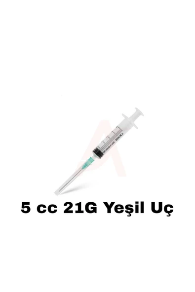 5 ml 50 adet yeşil uç enjektör ürün görseli 1