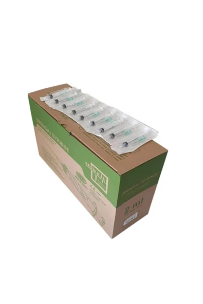 Tek Kullanımlık 2 ml Steril Enjektör 21g X 16mm - 350 Adet Paket ürün görseli 1