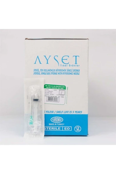 Ayset 2 cc yeşil uzun enjektör 675 adet 3 kutu ürün görseli 1
