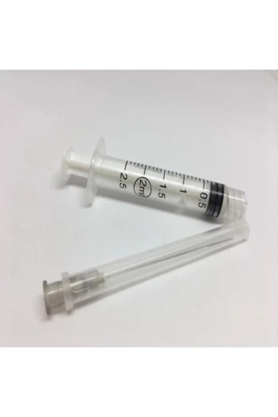 2 cc dental gri luerlock enjektör 100 adet 40 mm ürün görseli 1