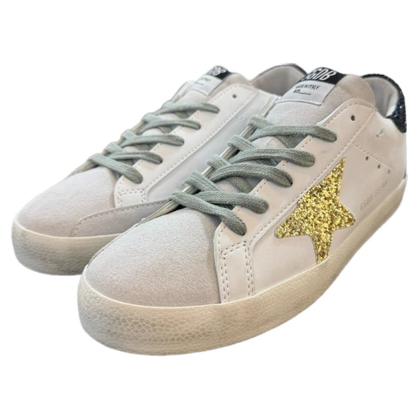 Golden Goose Deluxe White Black Gold Kadın Ayakkabı ürün görseli 1